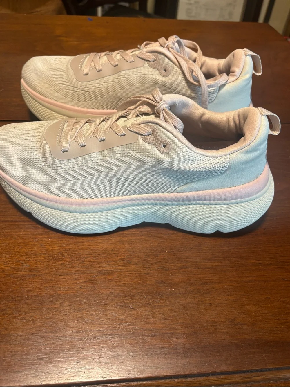 Revitalign Women’s Gaia Orthotic Walking Sneakers Sand Shell/Beige/Pink Size 9